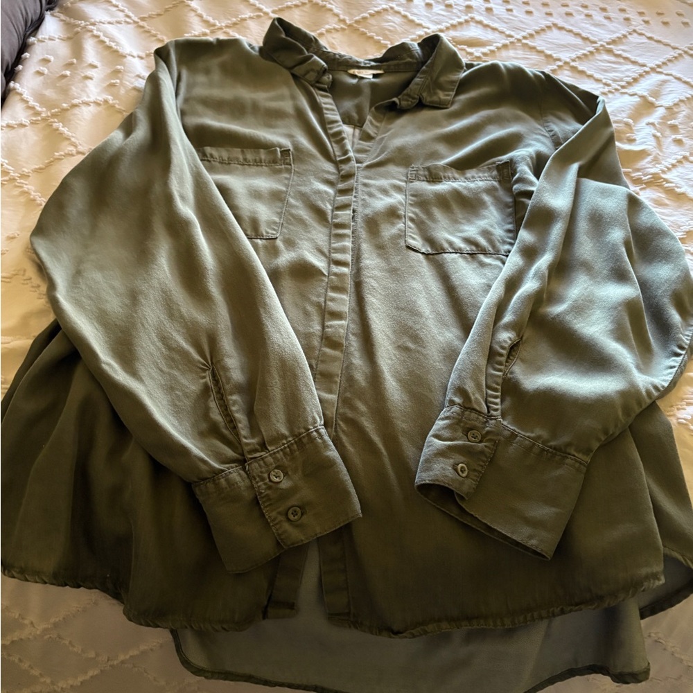 Cato Olive Green Casual Shirt Size 22W - 24W